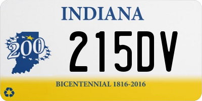 IN license plate 215DV