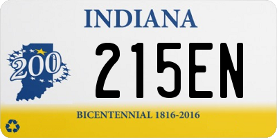 IN license plate 215EN