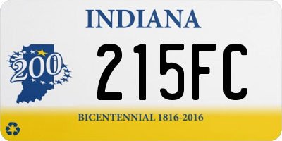 IN license plate 215FC