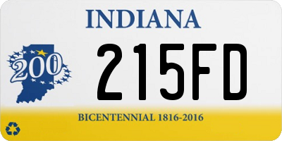 IN license plate 215FD