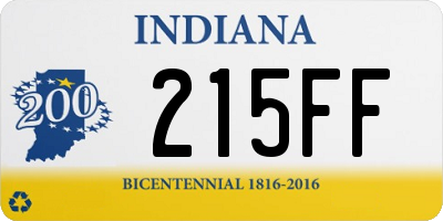 IN license plate 215FF