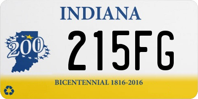 IN license plate 215FG