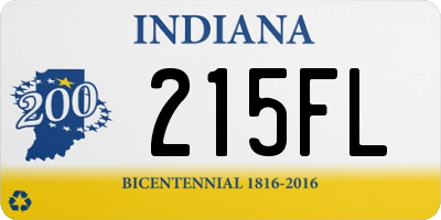 IN license plate 215FL