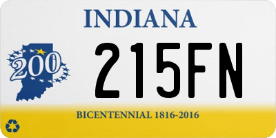 IN license plate 215FN