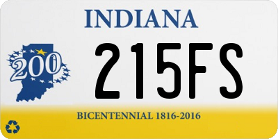 IN license plate 215FS