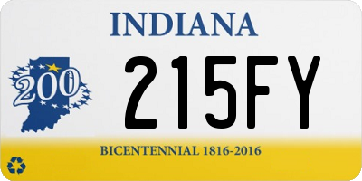 IN license plate 215FY