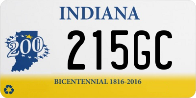 IN license plate 215GC