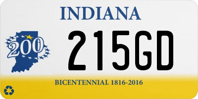 IN license plate 215GD