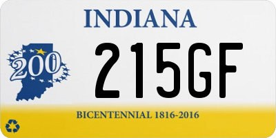 IN license plate 215GF