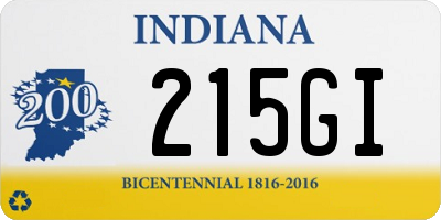 IN license plate 215GI