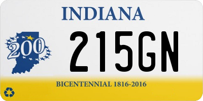 IN license plate 215GN