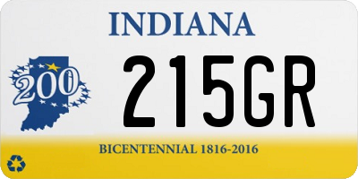 IN license plate 215GR