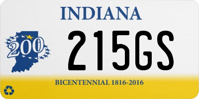 IN license plate 215GS