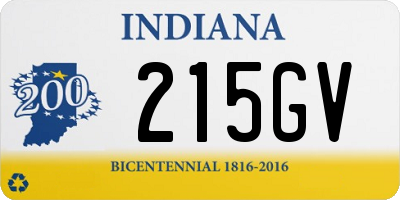 IN license plate 215GV