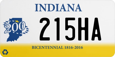 IN license plate 215HA