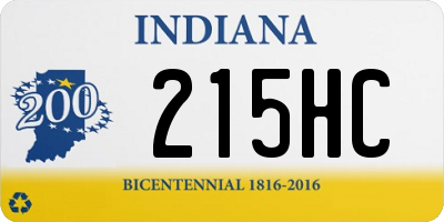 IN license plate 215HC