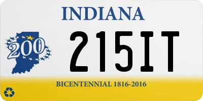 IN license plate 215IT