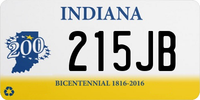 IN license plate 215JB
