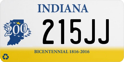 IN license plate 215JJ