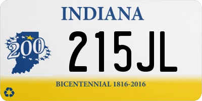 IN license plate 215JL