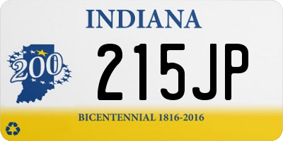 IN license plate 215JP