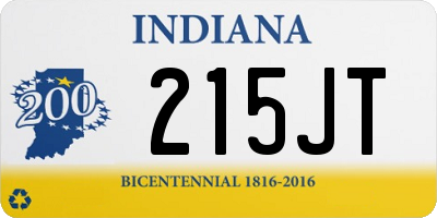 IN license plate 215JT