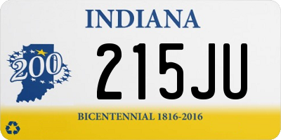 IN license plate 215JU