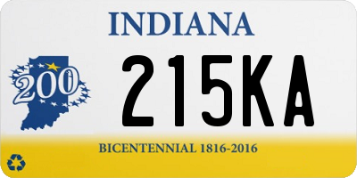 IN license plate 215KA