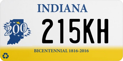 IN license plate 215KH