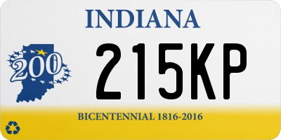 IN license plate 215KP