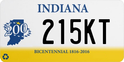 IN license plate 215KT