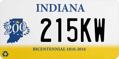 IN license plate 215KW