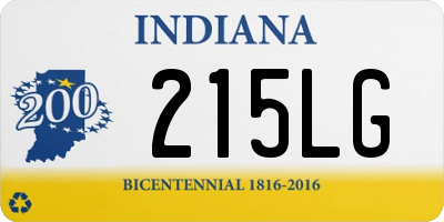 IN license plate 215LG