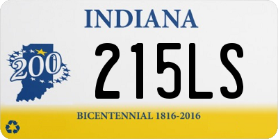 IN license plate 215LS