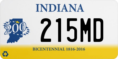 IN license plate 215MD