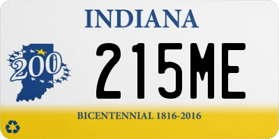 IN license plate 215ME