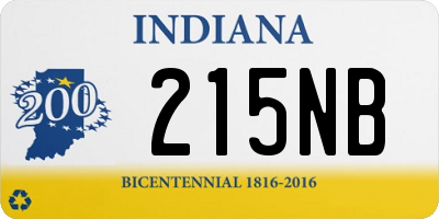 IN license plate 215NB