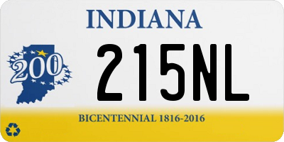 IN license plate 215NL