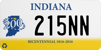 IN license plate 215NN