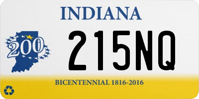 IN license plate 215NQ