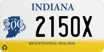 IN license plate 215OX