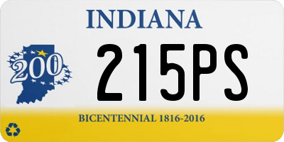 IN license plate 215PS