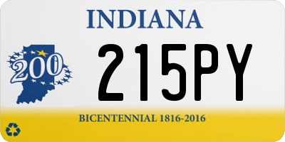 IN license plate 215PY