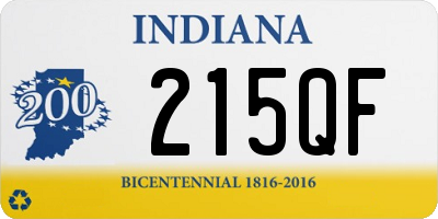 IN license plate 215QF