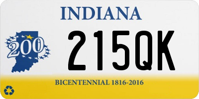 IN license plate 215QK