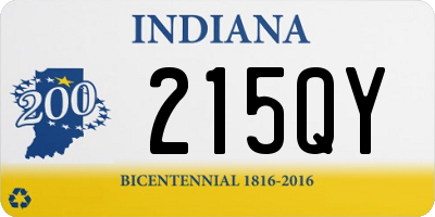 IN license plate 215QY