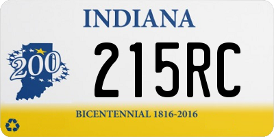 IN license plate 215RC