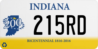 IN license plate 215RD