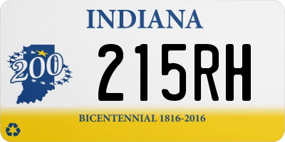 IN license plate 215RH