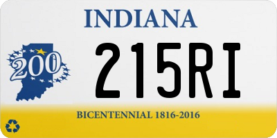 IN license plate 215RI